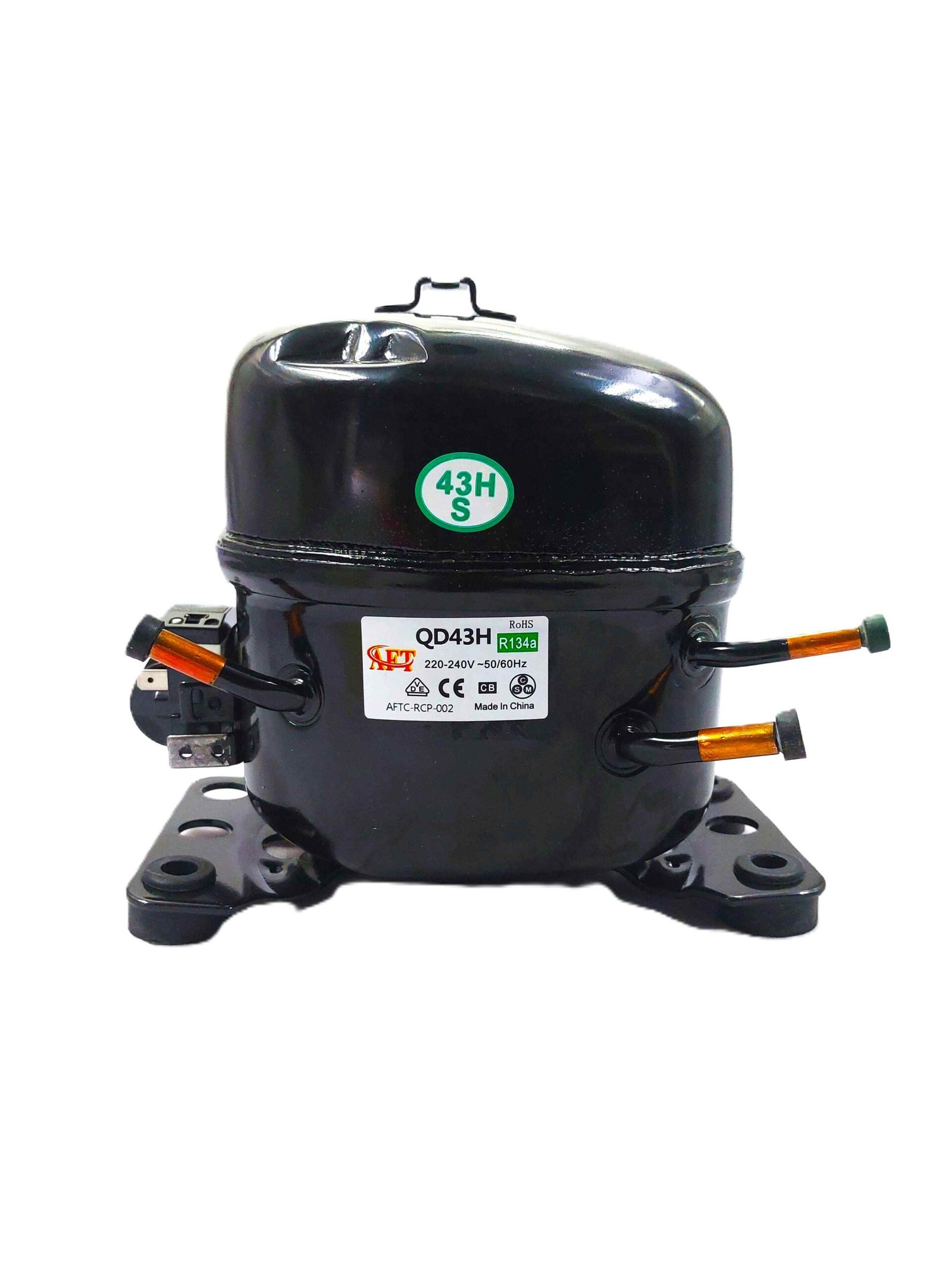 AFTC-RCP-002 QD43H,1-8HP,R134 220V, 50-60HZ QD43H, 1/8 HP, R134a Refrigeration Compressor : AFTC-RCP-002 - Image 1