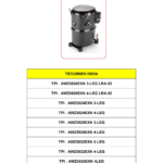 Tecumseh India Compressor Models