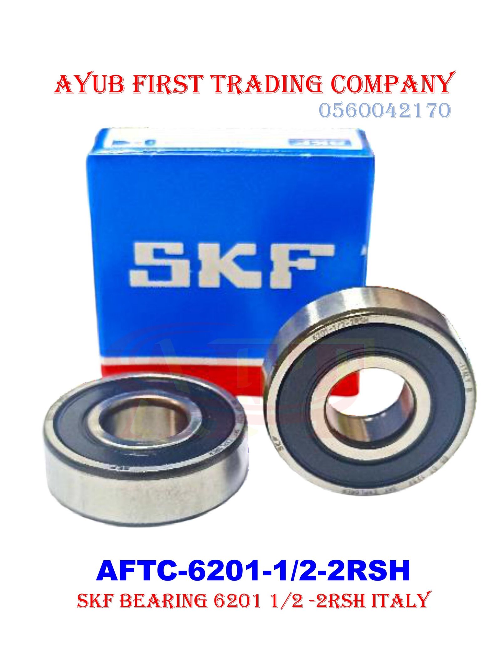 6201-1-2 2RSH SKF Deep Groove Ball Bearing: AFTC-6201-1/2-2RSH - Image 1