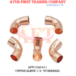 1/4 inch 90-degree copper elbow : AFTC-CLR-011