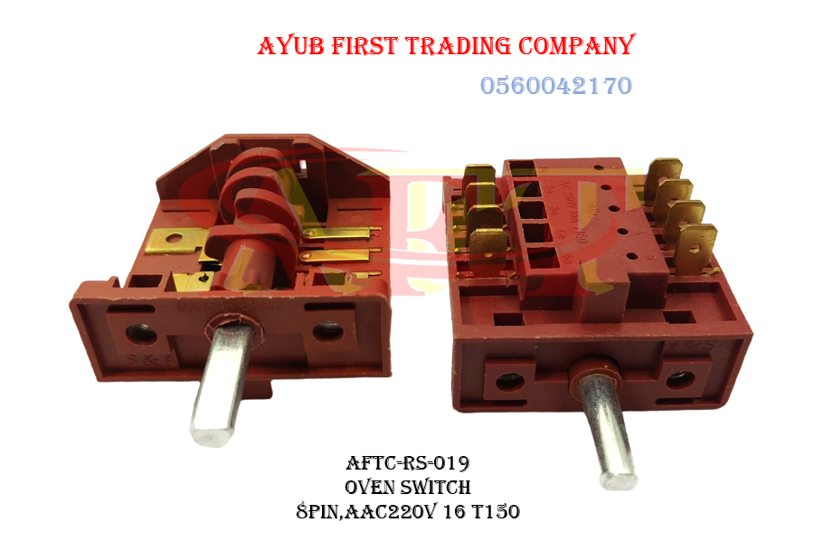 AFTC-RS-019 OVEN SWITCH 8PIN,AAC220V 16 T150 Heavy-Duty Mechanical Rotary Selector Switch: AFTC-RS-019 - Image 1