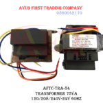 TRANSFORMER 75VA 120/208/240V-24V 60HZ SET: AFTC-TRA-54