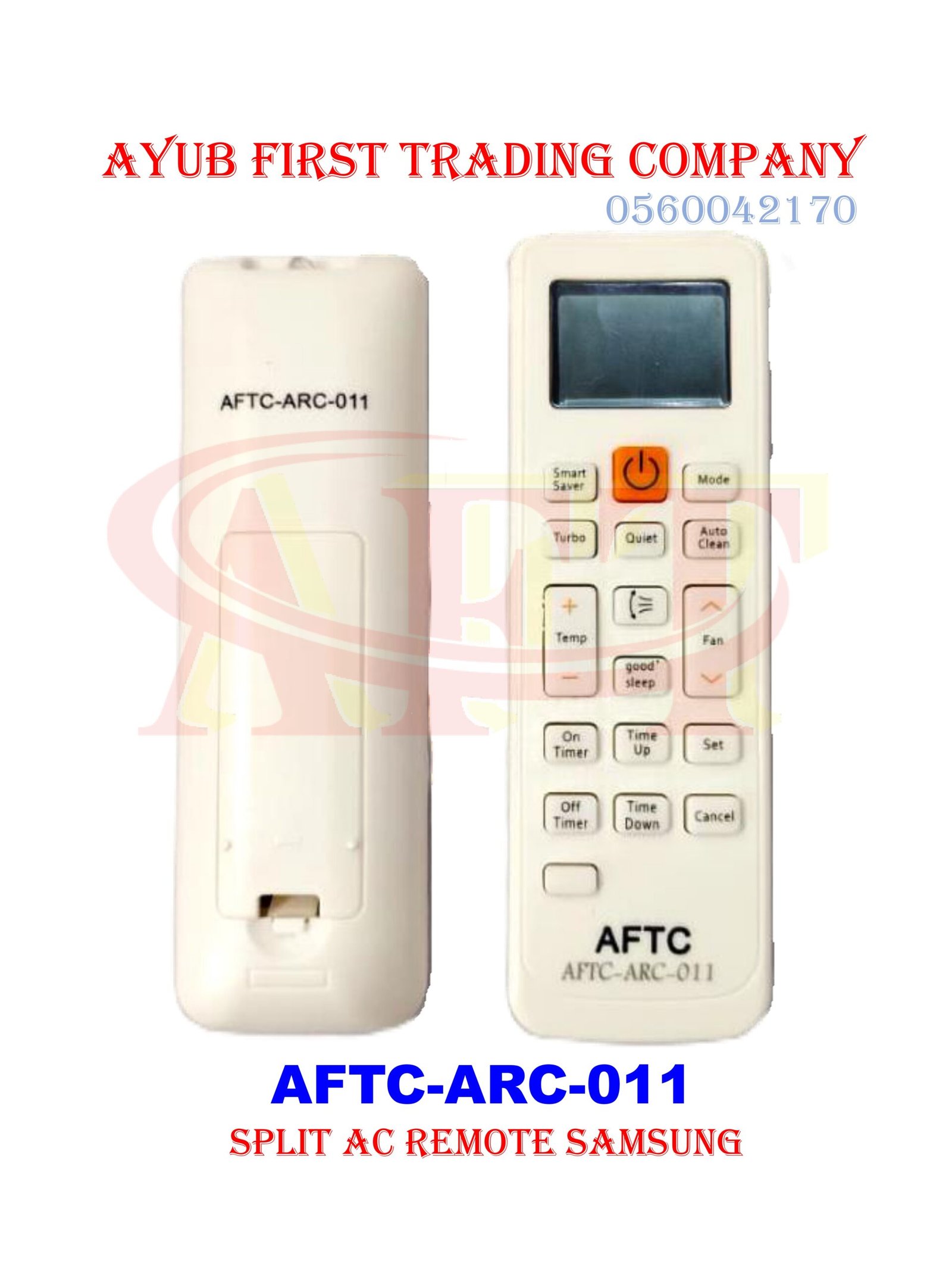 ARC-011 SAMSUNG SPLIT AC REMOTE : AFTC-ARC-011 - Image 1
