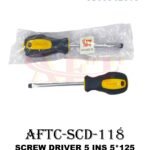125 mm (5 inches) 5 mm Slotted / Flathead ("Minus Head") : AFTC-SCD-118